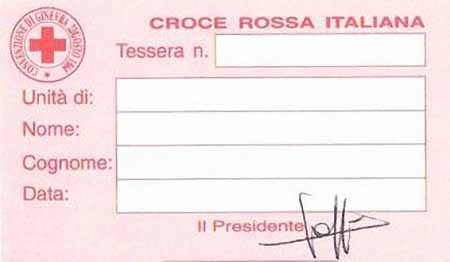 CROCE ROSSA, TESSERAMENTO 2014 CROCE ROSSA, TESSERAMENTO 2014