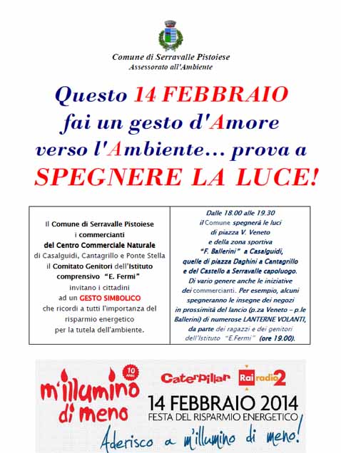 M’ILLUMINO DI MENO: GIORNATA DEL RISPARMIO ENERGETICO