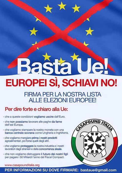 «EUROPEI SÌ, SCHIAVI NO!» «EUROPEI SÌ, SCHIAVI NO!»