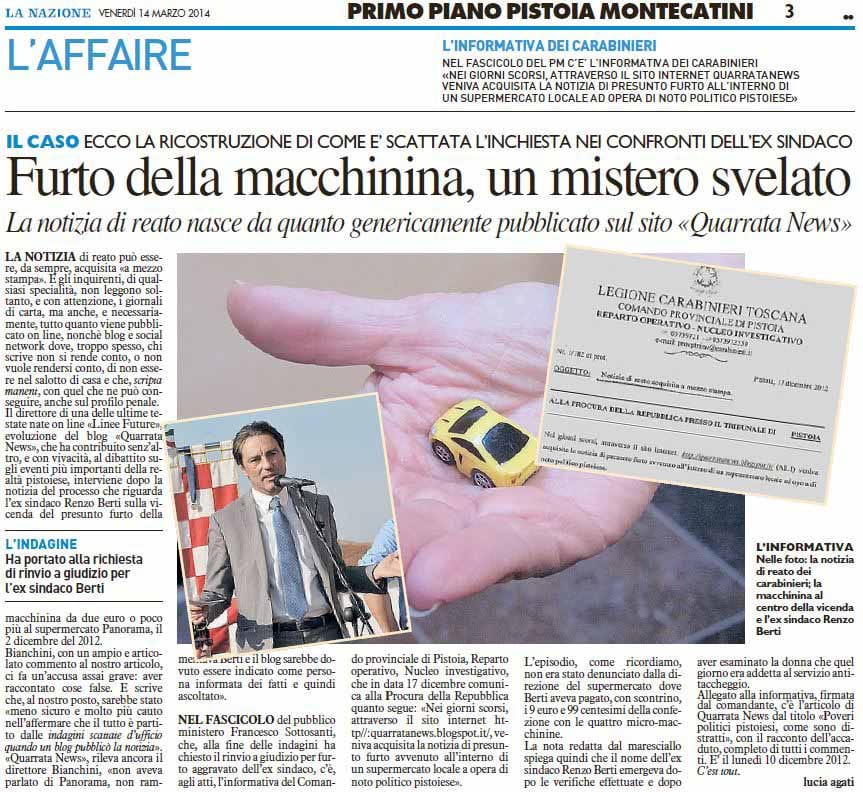 IL BERTI, LE MACCHININE E LE PRECISAZIONI NECESSARIE ANCORCHÉ NON SUFFICIENTI