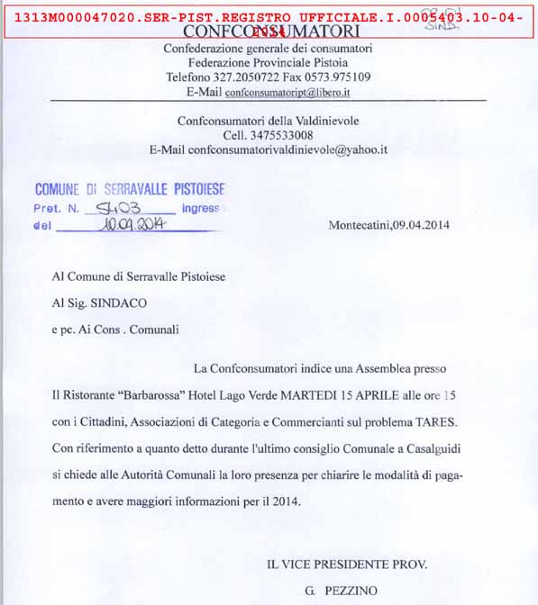 SULL’INCONTRO PER LA TARES GORBI PRECISA SULL’INCONTRO PER LA TARES GORBI PRECISA