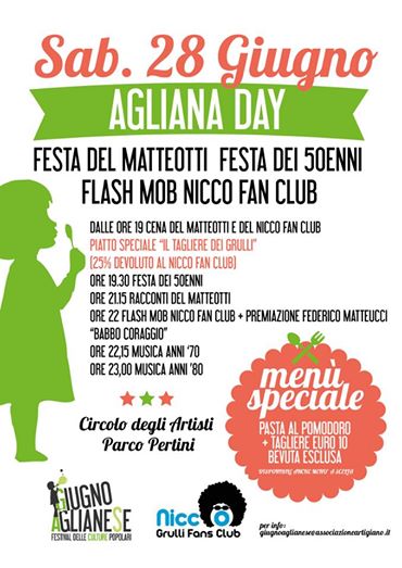 AGLIANA DAY, UNA SERATA PER CONCLUDERE IN BELLEZZA AGLIANA DAY, UNA SERATA PER CONCLUDERE IN BELLEZZA