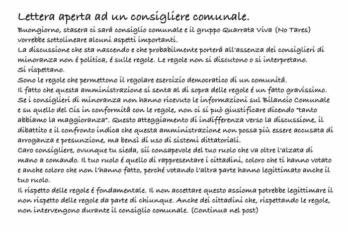 UN’AMMINISTRAZIONE CHE SI SENTE AL DI SOPRA DELLE REGOLE UN’AMMINISTRAZIONE CHE SI SENTE AL DI SOPRA DELLE REGOLE