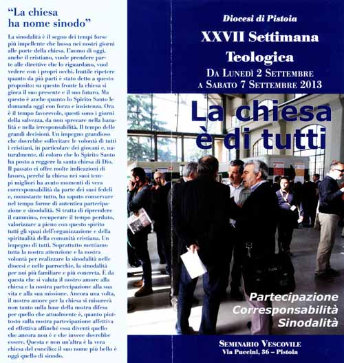 IN DIFESA DELLA “SETTIMANA TEOLOGICA” IN DIFESA DELLA “SETTIMANA TEOLOGICA”