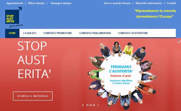 E IL COMITATO «STOP AUSTERITÀ» SI MUOVE E IL COMITATO «STOP AUSTERITÀ» SI MUOVE