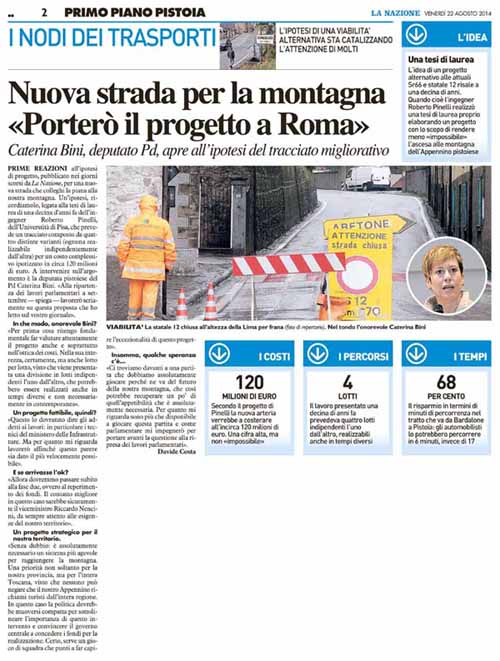 NUOVA VIABILITÀ MONTANA. LA PIETRA: «CHIARIAMO MEGLIO I TERMINI DELLA QUESTIONE»