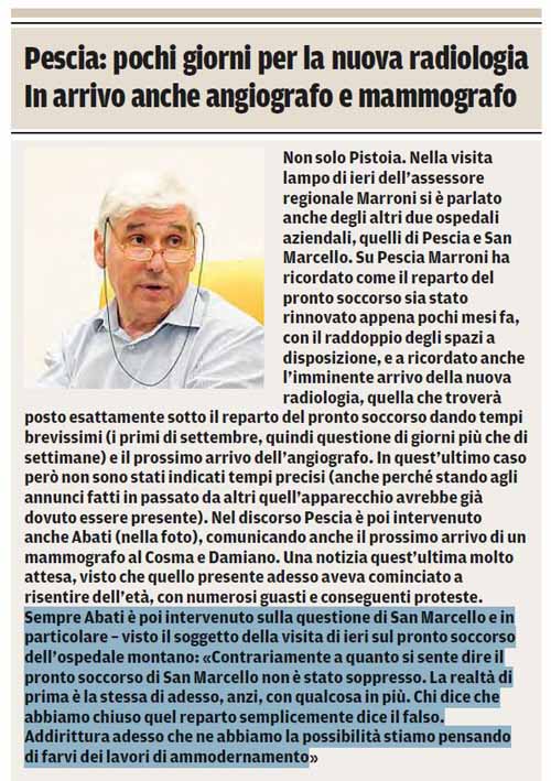 SANITÀ EMPATICA. IL CREST: «MARRONI? VUOLE SOLO AMMANSIRE I CITTADINI»