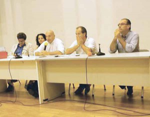 Quarrata. Vannoni (Publiacqua) parla al microfono