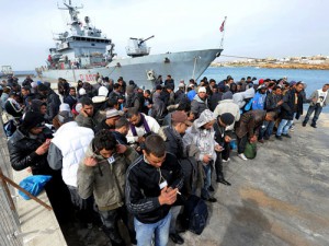 Immigrati allo sbarco
