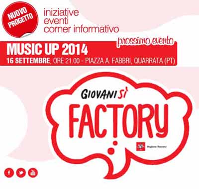 MUSIC UP 2014, SEI GRUPPI EMERGENTI IN GARA MUSIC UP 2014, SEI GRUPPI EMERGENTI IN GARA