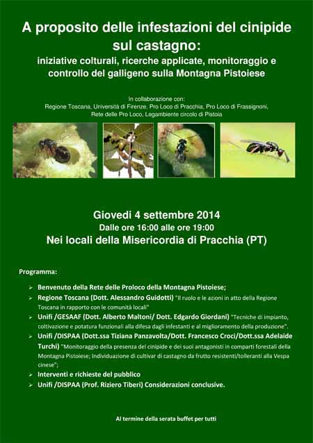 CINIPIDE DEL CASTAGNO, CONVEGNO TECNICO A PRACCHIA CINIPIDE DEL CASTAGNO, CONVEGNO TECNICO A PRACCHIA