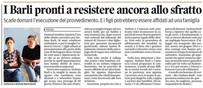 PISTOIA. NOTA DELL’AMMINISTRAZIONE COMUNALE SULLA VICENDA BARLI PISTOIA. NOTA DELL’AMMINISTRAZIONE COMUNALE SULLA VICENDA BARLI