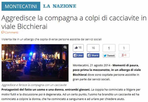COLPÌ LA COMPAGNA CON UN CACCIAVITE: ARRESTATO PER TENTATO OMICIDIO COLPÌ LA COMPAGNA CON UN CACCIAVITE: ARRESTATO PER TENTATO OMICIDIO