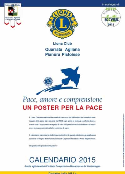 PRONTO IL CALENDARIO 2015 A SOSTEGNO DELLA FONDAZIONE MEYER PRONTO IL CALENDARIO 2015 A SOSTEGNO DELLA FONDAZIONE MEYER