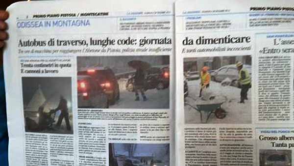 NEVE E DISAGI IN MONTAGNA. FEDERICA FRATONI A SIMONE FERRARI