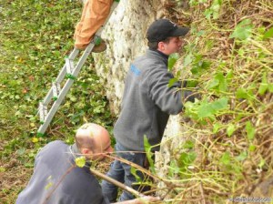 Mura ripulite dalle erbacce