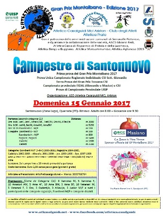 podismo. TORNA LA “CAMPESTRE DI SANTONUOVO”