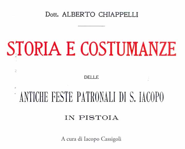 forteguerriana. “STORIE E COSTUMANZE DELLE ANTICHE FESTE PATRONALI”