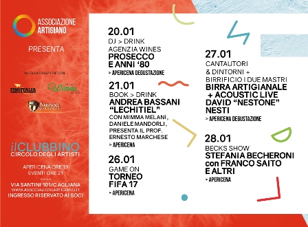 agliana. CINQUE EVENTI A “IL CLUBBINO” agliana. CINQUE EVENTI A “IL CLUBBINO”