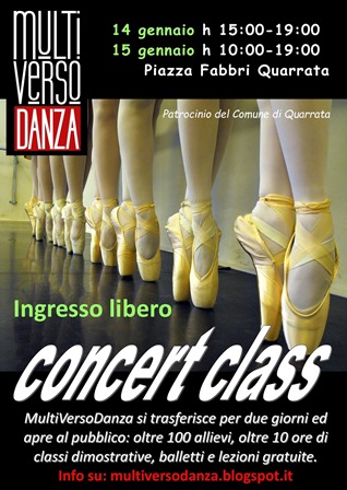 quarrata. MULTIVERSODANZA AL POLO TECNOLOGICO CON “CONCERT CLASS 2017” quarrata. MULTIVERSODANZA AL POLO TECNOLOGICO CON “CONCERT CLASS 2017”