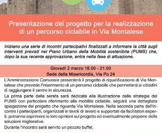 prato. CICLABILE IN VIA MONTALESE, LA PRESENTAZIONE DEL PROGETTO prato. CICLABILE IN VIA MONTALESE, LA PRESENTAZIONE DEL PROGETTO