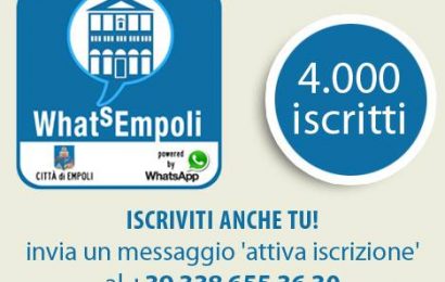 innovazione. WHATSEMPOLI VERSO QUOTA 4MILA innovazione. WHATSEMPOLI VERSO QUOTA 4MILA