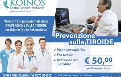 TIROIDE DIAGNOSI PRECOCE, IL 12 MAGGIO UN’ALTRA GIORNATA DI PREVENZIONE TIROIDE DIAGNOSI PRECOCE, IL 12 MAGGIO UN’ALTRA GIORNATA DI PREVENZIONE