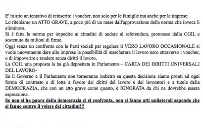 cgil-unicoop. NO ALLA REINTRODUZIONE DEI VOUCHER cgil-unicoop. NO ALLA REINTRODUZIONE DEI VOUCHER