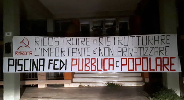IL COLLETTIVO COMUNISTA CHIEDE UNA “RINASCITA” DELLA PISCINA FEDI IL COLLETTIVO COMUNISTA CHIEDE UNA “RINASCITA” DELLA PISCINA FEDI