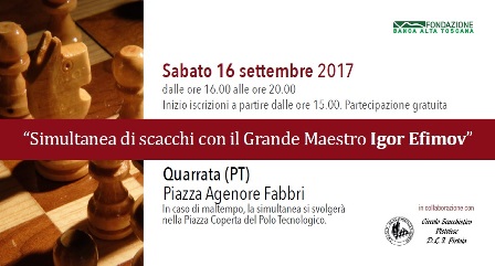 quarrata. SIMULTANEA DI SCACCHI CON IL GRANDE MAESTRO IGOR EFIMOV