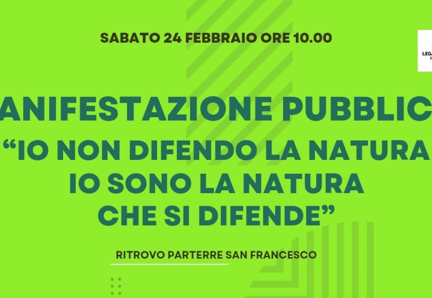 RIFONDAZIONE COMUNISTA SOSTIENE LA MANIFESTAZIONE DI LEGAMBIENTE “IO NON DIFENDO LA NATURA, IO SONO LA NATURA CHE SI DIFENDE!” RIFONDAZIONE COMUNISTA SOSTIENE LA MANIFESTAZIONE DI LEGAMBIENTE “IO NON DIFENDO LA NATURA, IO SONO LA NATURA CHE SI DIFENDE!”