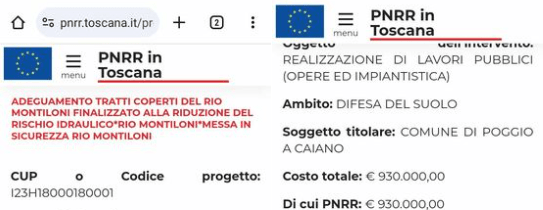 poggio. CHI HA PERSO 930 MILA EURO SUL RIO MONTILONI: CARTA CANTA
