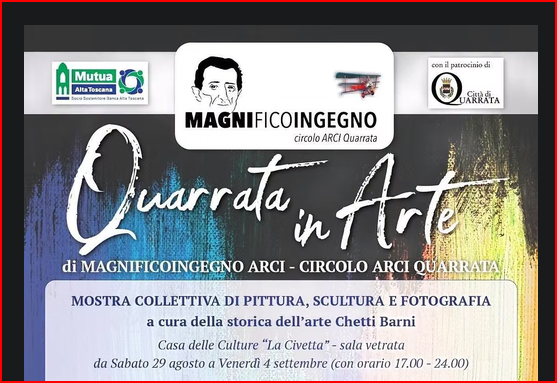 quarrata in arte. ALLA “CASA DELLE CULTURE” UNA SETTIMANA DEDICATA ALLA CREATIVITÀ quarrata in arte. ALLA “CASA DELLE CULTURE” UNA SETTIMANA DEDICATA ALLA CREATIVITÀ