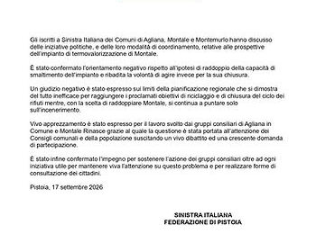 inceneritore di montale. SINISTRA ITALIANA CONFERMA IL NO AL RADDOPPIO E RILANCIA LA RICHIESTA DI CHIUSURA inceneritore di montale. SINISTRA ITALIANA CONFERMA IL NO AL RADDOPPIO E RILANCIA LA RICHIESTA DI CHIUSURA