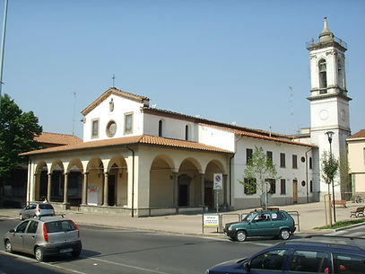 L'esterno della chiesa del Soccorso a Prato