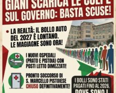 sanità toscana. FIAMMA TRICOLORE: «GIANI SCARICA LE COLPE SUL GOVERNO, MA IL DISASTRO VIENE DA LONTANO. BASTA SCUSE SUL BOLLO AUTO»