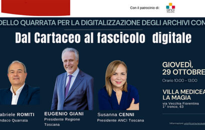 QUARRATA PUNTO DI RIFERIMENTO PER LA DIGITALIZZAZIONE DEGLI ARCHIVI COMUNALI