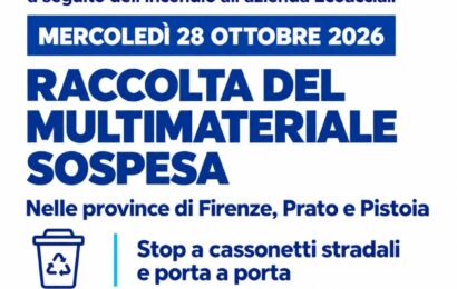 MULTIMATERIALE, RACCOLTA SOSPESA IN TRE PROVINCE TOSCANE