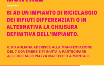 INCENERITORE DI MONTALE, IL PD DI AGLIANA IN PIAZZA: “NO ALL’AMPLIAMENTO, SERVE UN FUTURO SENZA COMBUSTIONE” INCENERITORE DI MONTALE, IL PD DI AGLIANA IN PIAZZA: “NO ALL’AMPLIAMENTO, SERVE UN FUTURO SENZA COMBUSTIONE”