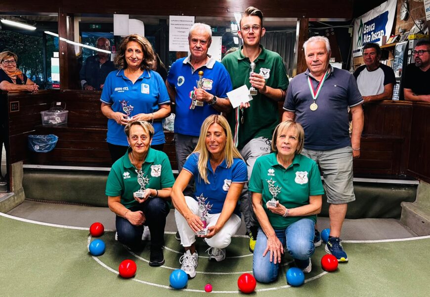 montemurlo. SODDISFAZIONI PER LA BOCCIOFILA ALLA 15.a EDIZIONE DEL “PALLINO D’ORO”
