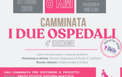 TORNA LA CAMMINATA “I DUE OSPEDALI” DELLA FONDAZIONE AMI. OTTO CHILOMETRI DI SOLIDARIETÀ PER SOSTENERE IL PROGETTO PRAMA