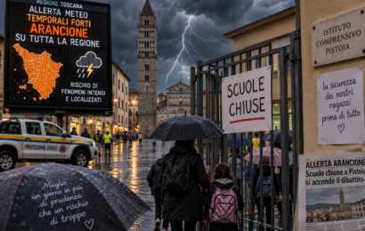 SCUOLE CHIUSE PER L’ALLERTA ARANCIONE, A PISTOIA SI APRE IL DIBATTITO: SICUREZZA, REGOLE E DISCREZIONALITÀ